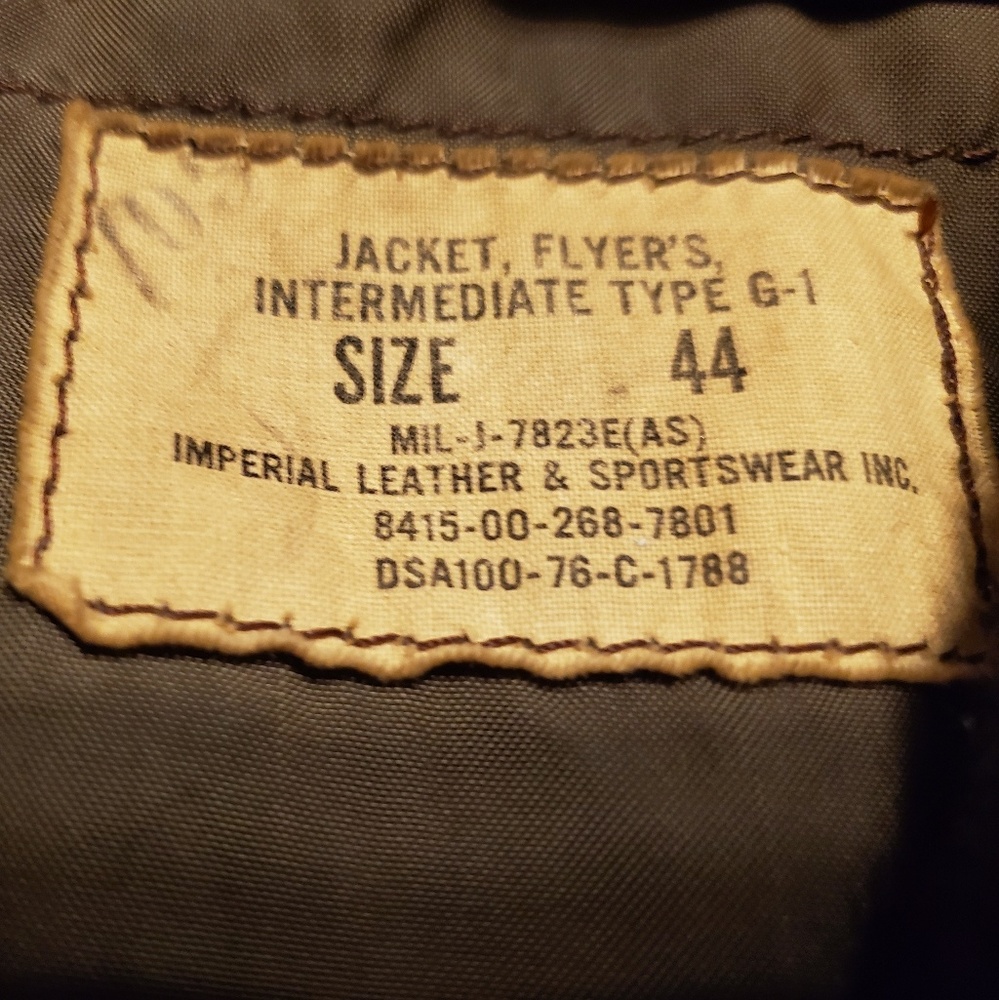 Leather Flyers Jacket Vintage Fur Collar - Picture 3 of 8